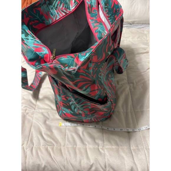 Jane Marie Picnic Beach Tote Bag Summer Nights Tropical Large Zipper Close Large - Picture 5 of 10